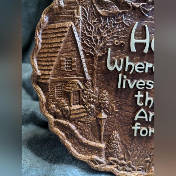 Vintage resin wall decor religious inspirational 1950s - Picture 3 of 7